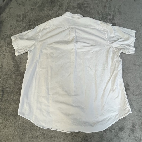 Ralph Lauren Shirt Men's XXL White Short Sleeve Classic Fit Cotton Button Down - Picture 3 of 6